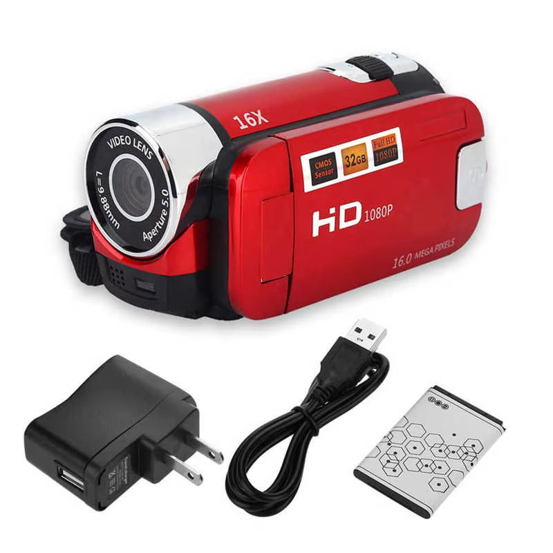 16MP 16X HD Digital Camcorder 720P Full HD 16MP Digital Video Camera 270 Degree Rotation Screen 16X Night Shoot Zoom HOT