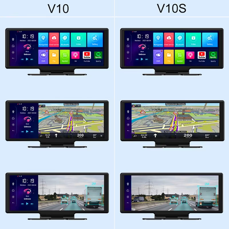 10.26 Inch Large Screen 4G Dashcam GPS Navigation Android 8.1 Car Video Recorder Registrator FHD 1080P ADAS with Free Korea Map