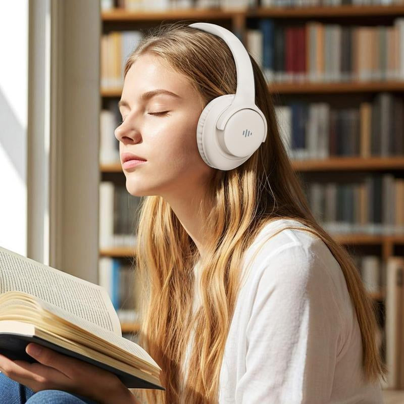 【NO Anc】Electronic Wireless Bluetooth Headphones Over-Ear, Deep Bass Hi-Fi Stereo, 65H Playtime, Foldable Lightweight Headset with Mic for Ios/Android/Pc Headset Earbud Headphonesbluetooth Black #Warmupforholidays