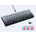 -V200 68-Key 3-Mode Wireless Gaming Keyboard Wired+2.4G+Bt Connection RGB Backlit Compact 60% Keyboard Wireless for Laptop