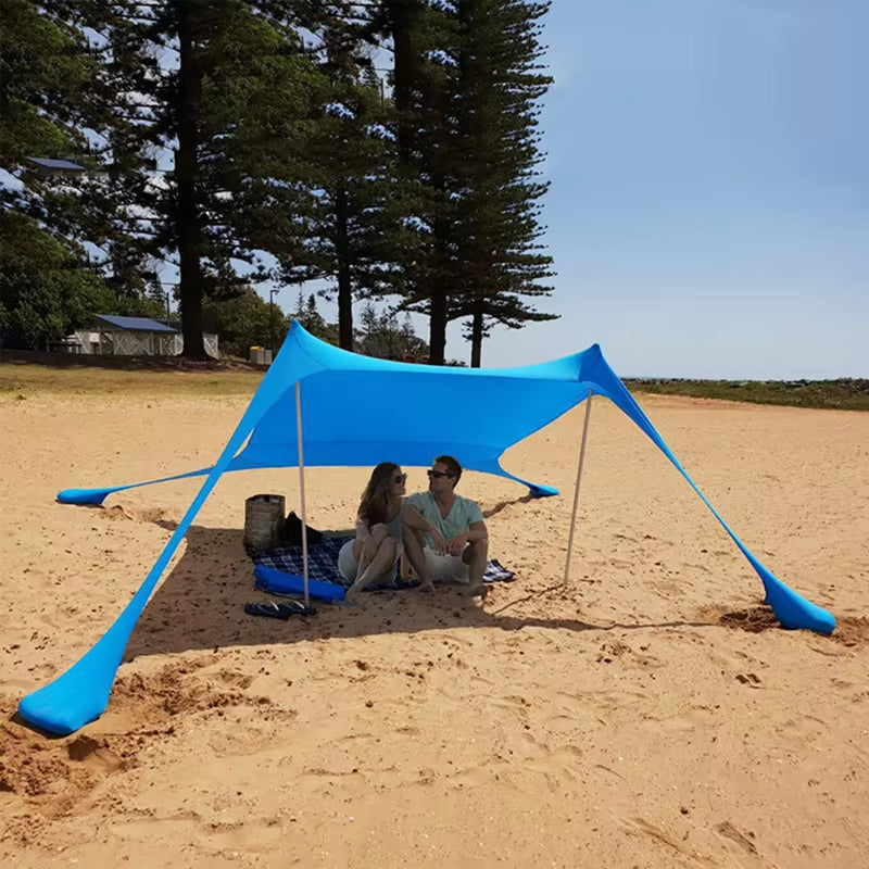 Beach Tent Sunshade Awning Ultralight Sun Shelter for Sea Outdoor UV Resistant Patio Shade Sun Awning for the Beach Sun Awning